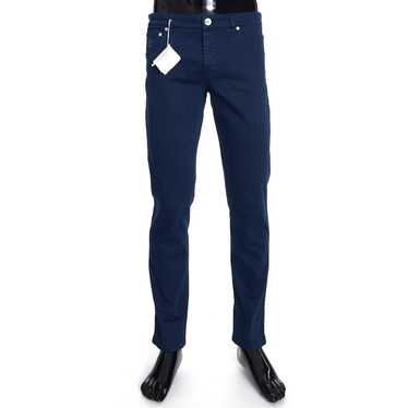 Brunello Cucinelli Navy Blue Stretch Denim Trouse… - image 1