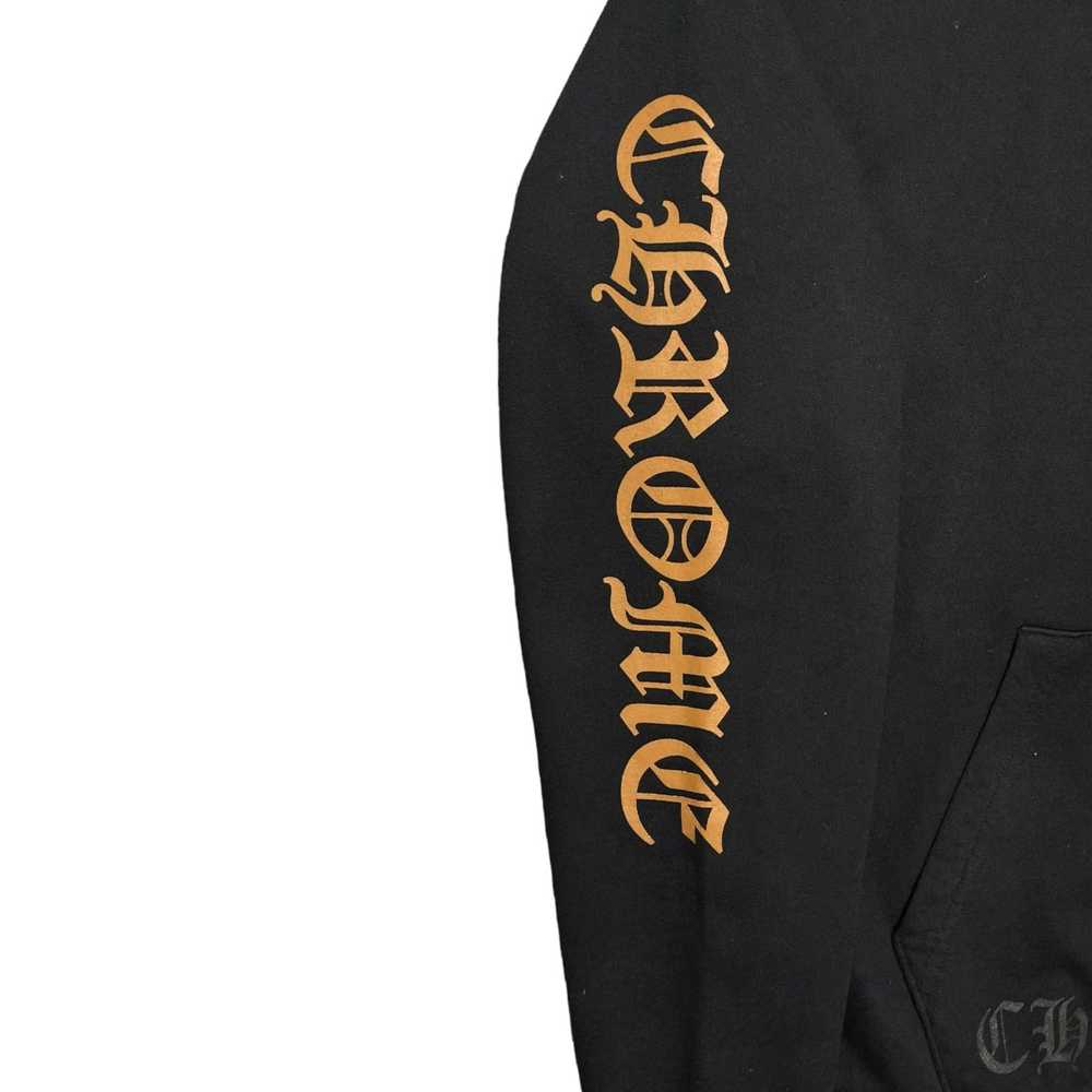 Chrome Hearts Vertical Logo Hooded Sweatshirt Bla… - image 3