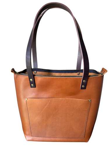 Portland Leather Medium Honey Zip Tote