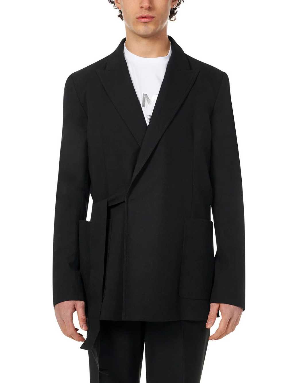 o1srvl11e1123 Side Tie Blazer in Black - image 2