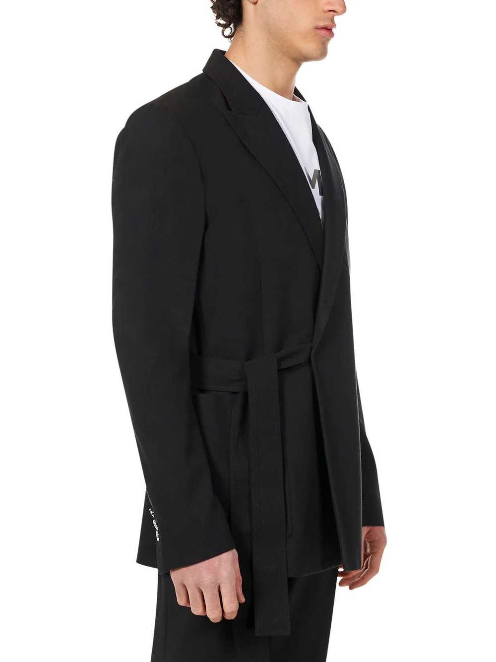 o1srvl11e1123 Side Tie Blazer in Black - image 4