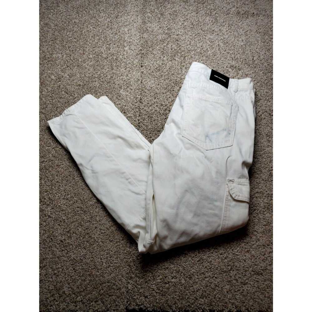 Pinko Pink Dolphin Cargo Jeans Size 38 Mens White… - image 1