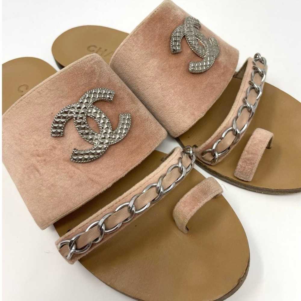 Chanel Velvet sandal - image 3