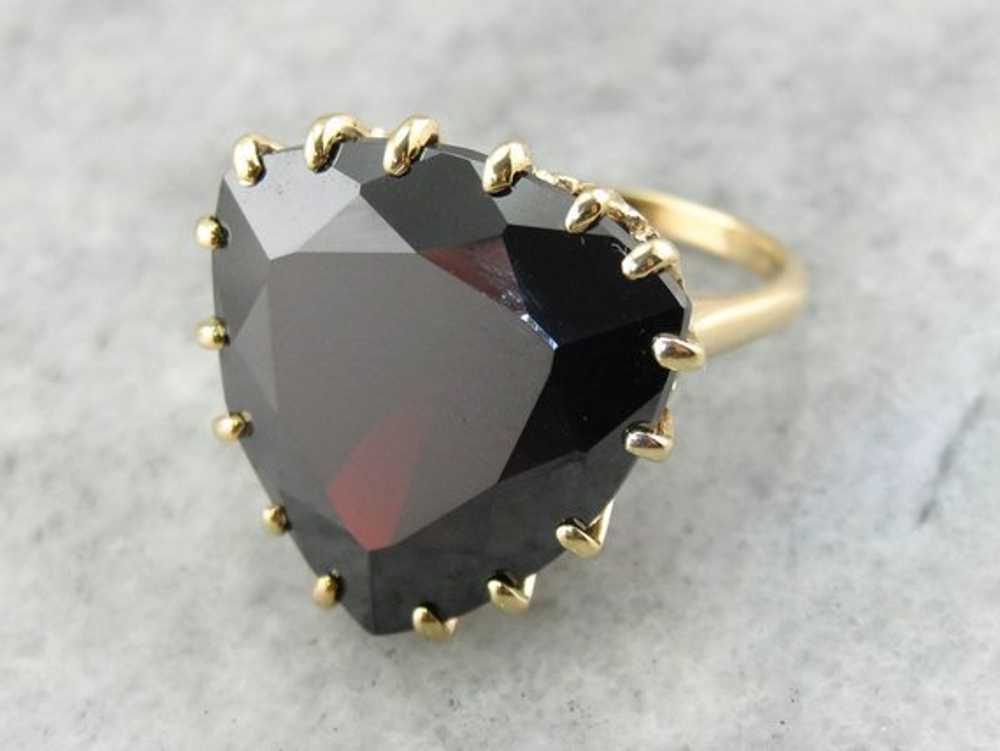 Red Garnet Cocktail Ring - image 2