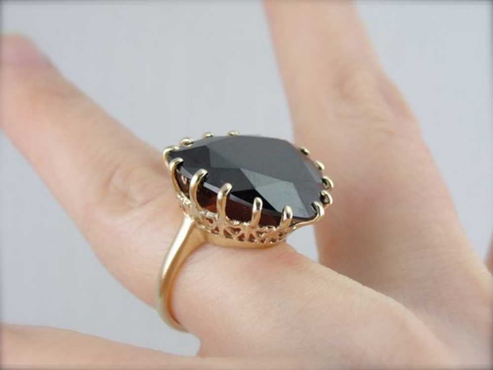 Red Garnet Cocktail Ring - image 5