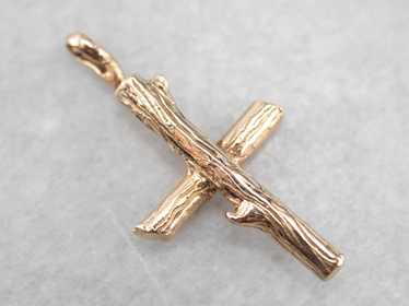 Botanical Style Gold Cross - image 1