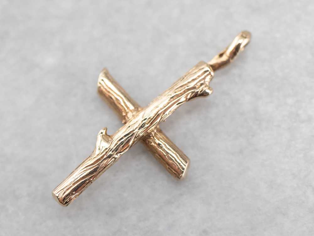 Botanical Style Gold Cross - image 2