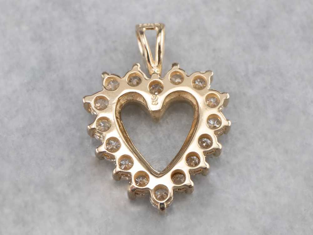 Diamond Heart Halo Pendant - image 6