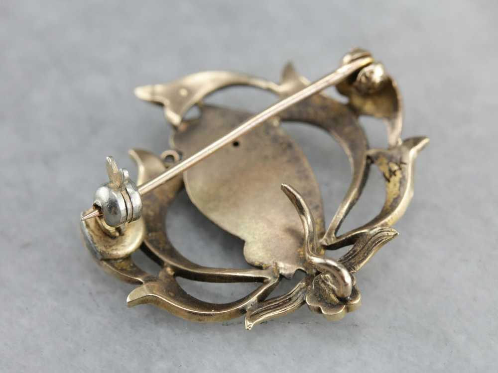 Art Nouveau Diamond Goddess Pin - image 3