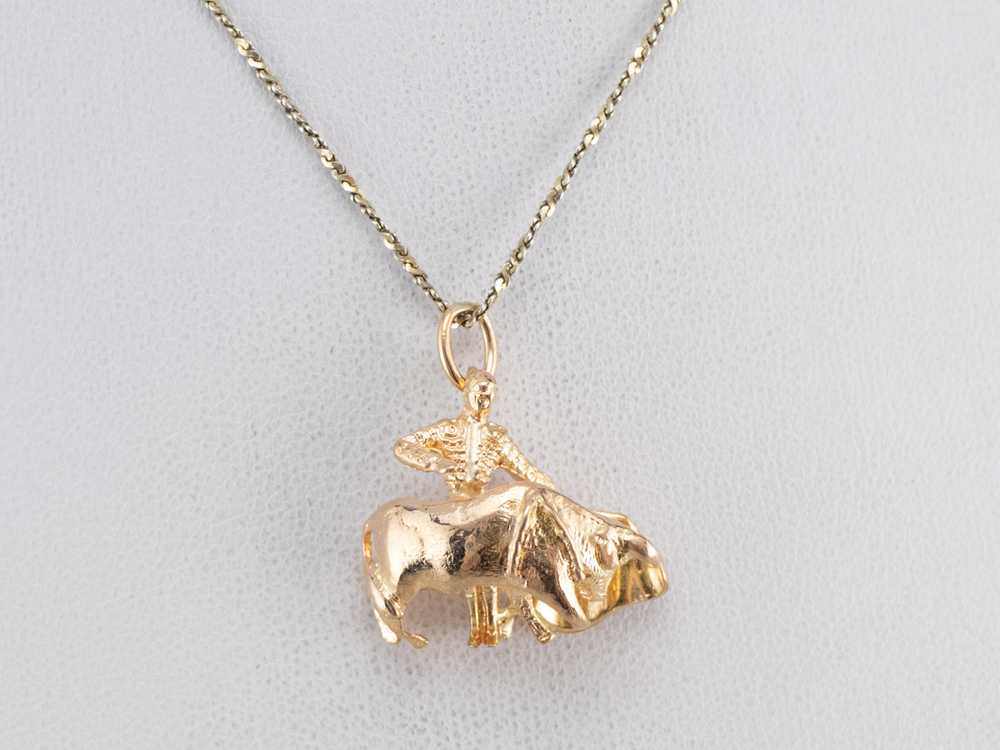 Vintage Matador and Bull Charm - image 9