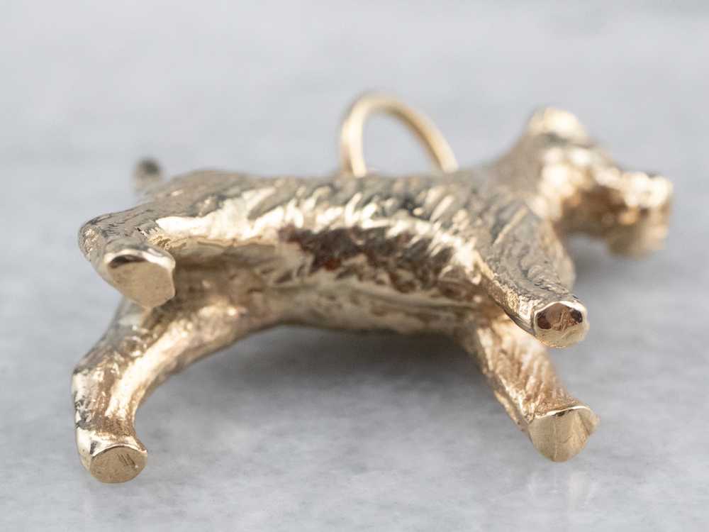 Gold Schnauzer Terrier Dog Charm - image 5