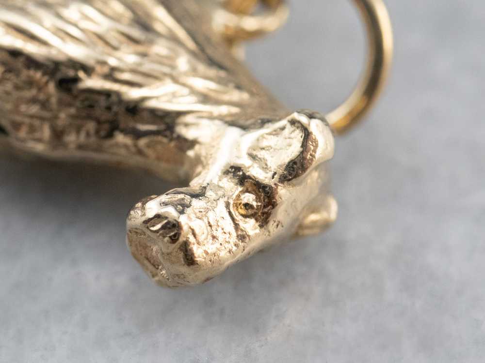 Gold Schnauzer Terrier Dog Charm - image 6