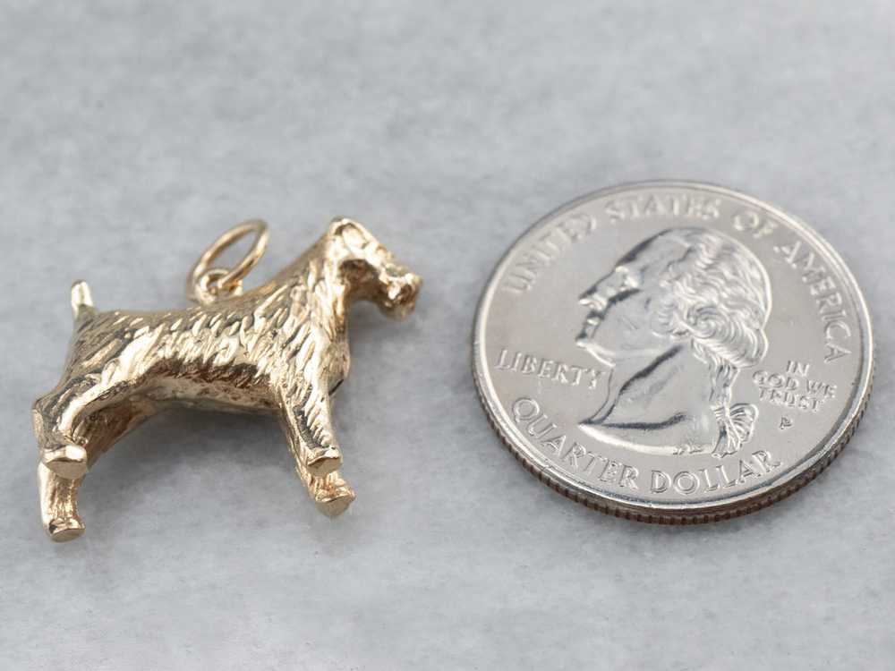 Gold Schnauzer Terrier Dog Charm - image 7