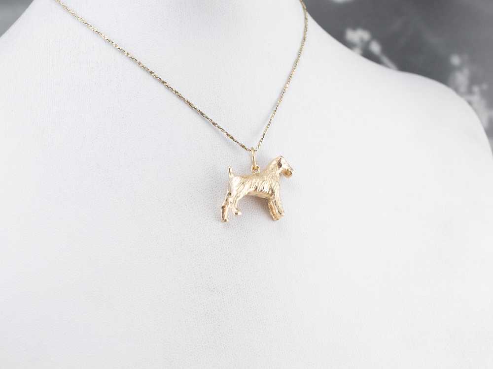 Gold Schnauzer Terrier Dog Charm - image 9