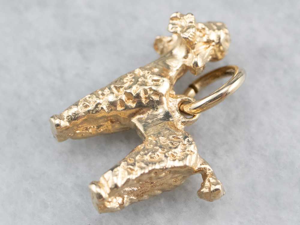 14K Gold Poodle Dog Charm - image 5