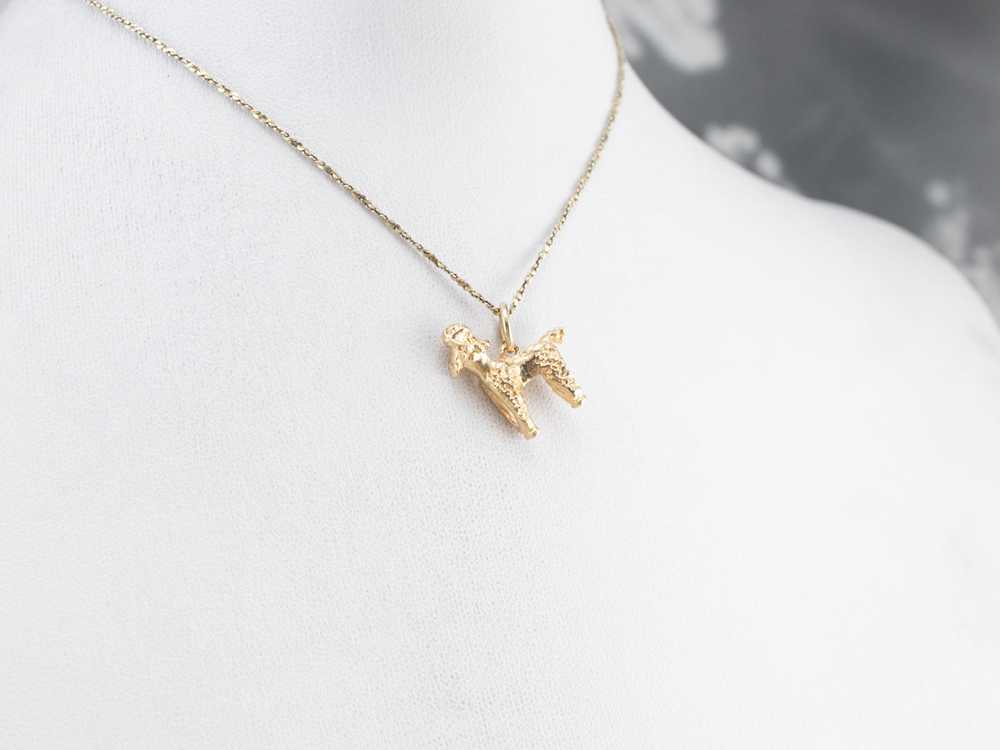 14K Gold Poodle Dog Charm - image 9