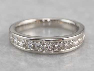 Channel Set Platinum Diamond Band - image 1