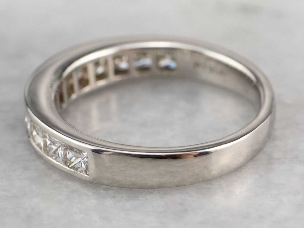 Channel Set Platinum Diamond Band - image 3