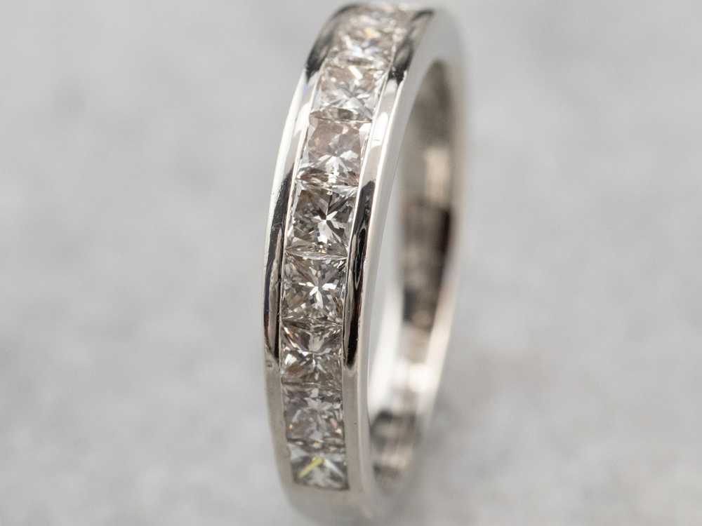 Channel Set Platinum Diamond Band - image 5