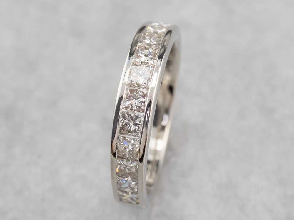 Channel Set Platinum Diamond Band - image 6