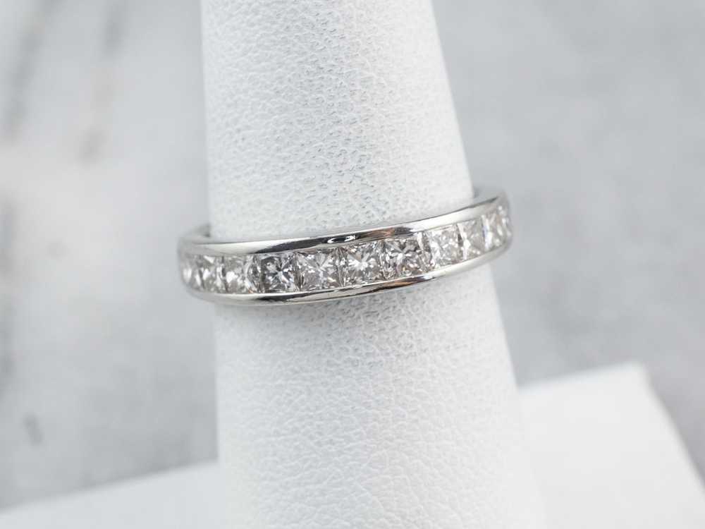 Channel Set Platinum Diamond Band - image 7