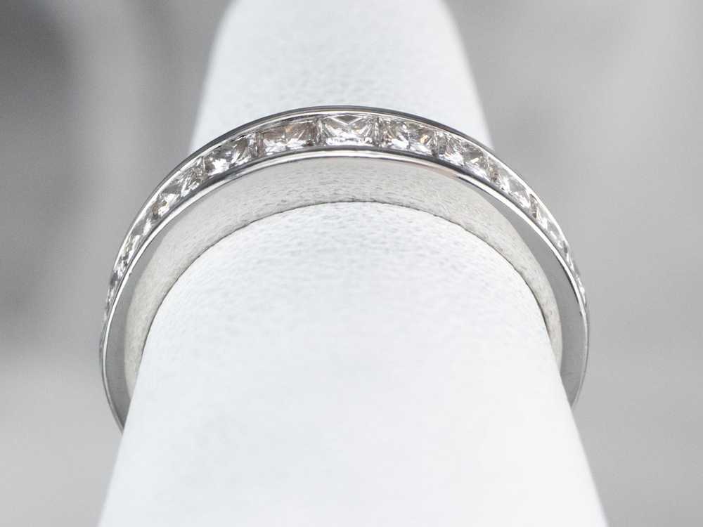 Channel Set Platinum Diamond Band - image 8