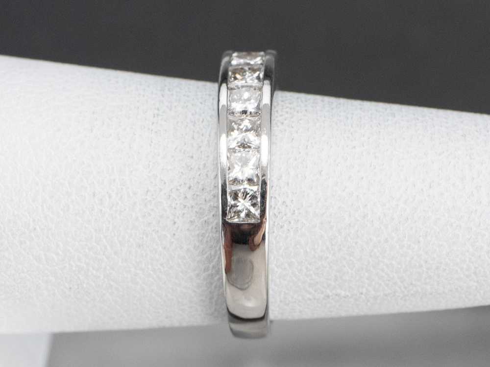 Channel Set Platinum Diamond Band - image 9