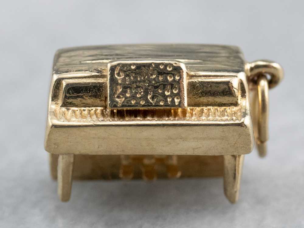 14K Gold Piano Charm - image 2