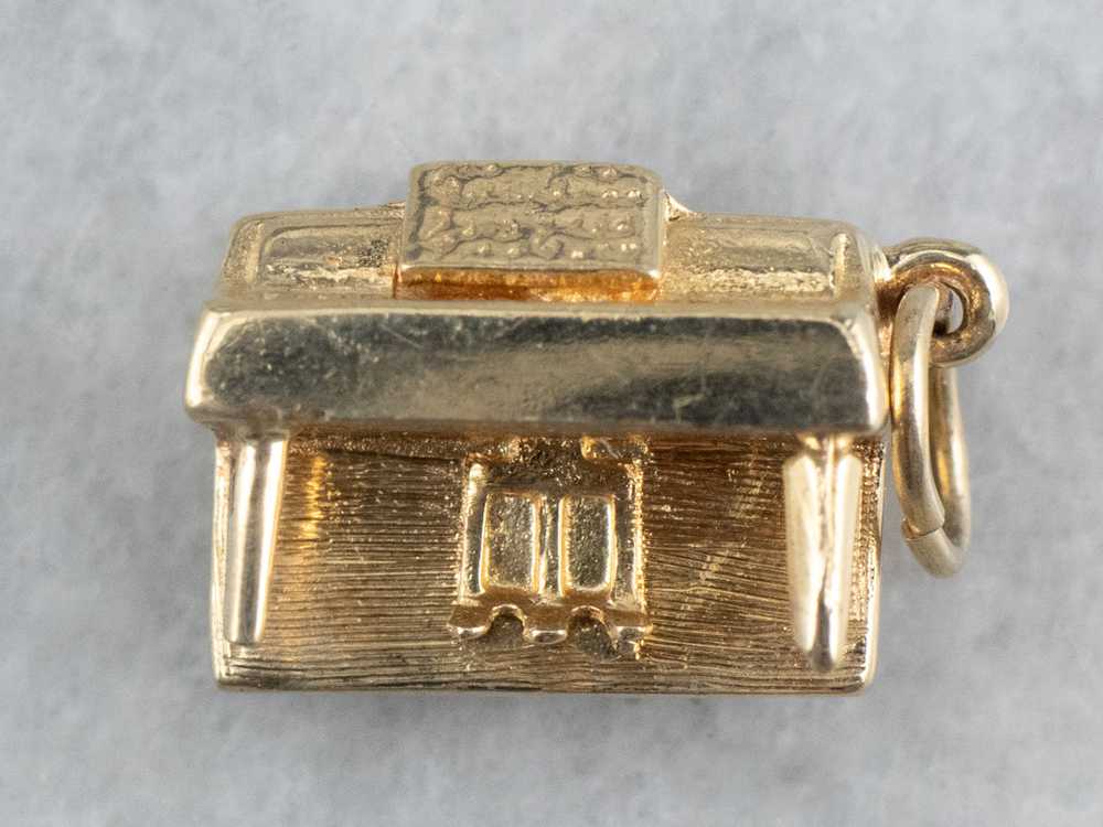 14K Gold Piano Charm - image 3