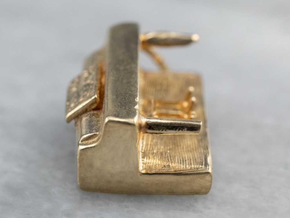 14K Gold Piano Charm - image 5