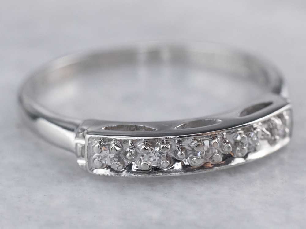 Platinum Diamond Wedding Band - image 1