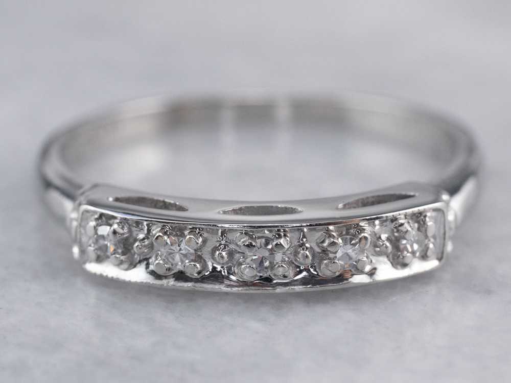 Platinum Diamond Wedding Band - image 2