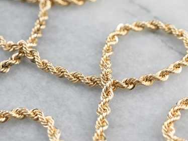 Yellow Gold Rope Twist Chain