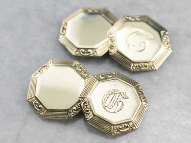 Old English "G" Monogrammed Cufflinks - image 1