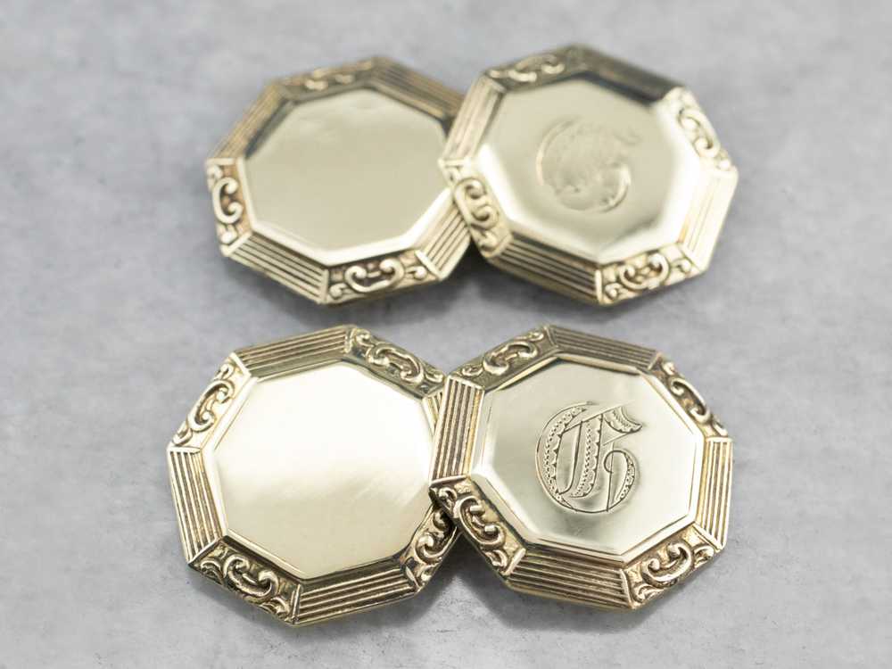 Old English "G" Monogrammed Cufflinks - image 2