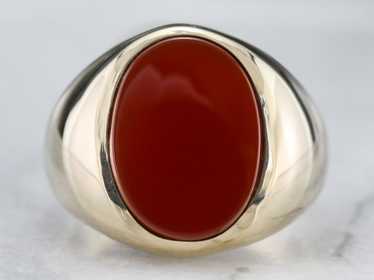 Men's Mid Century Carnelian Ring - image 1