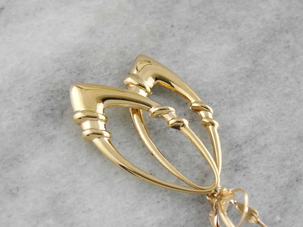 Vintage Gold Dangle Earrings - image 1