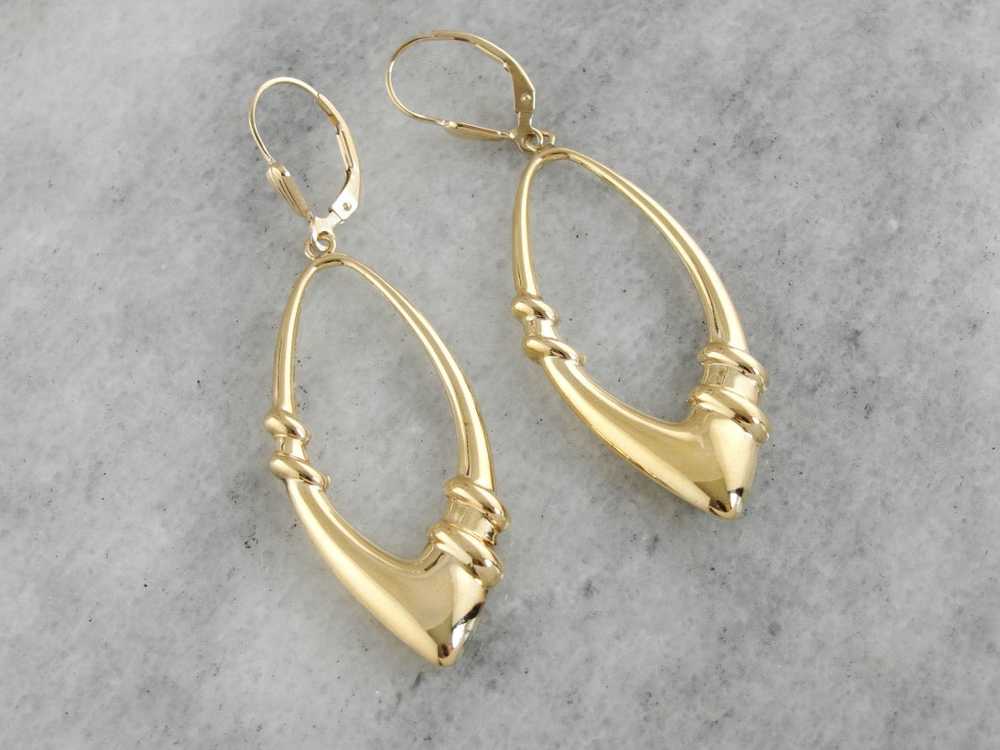 Vintage Gold Dangle Earrings - image 2