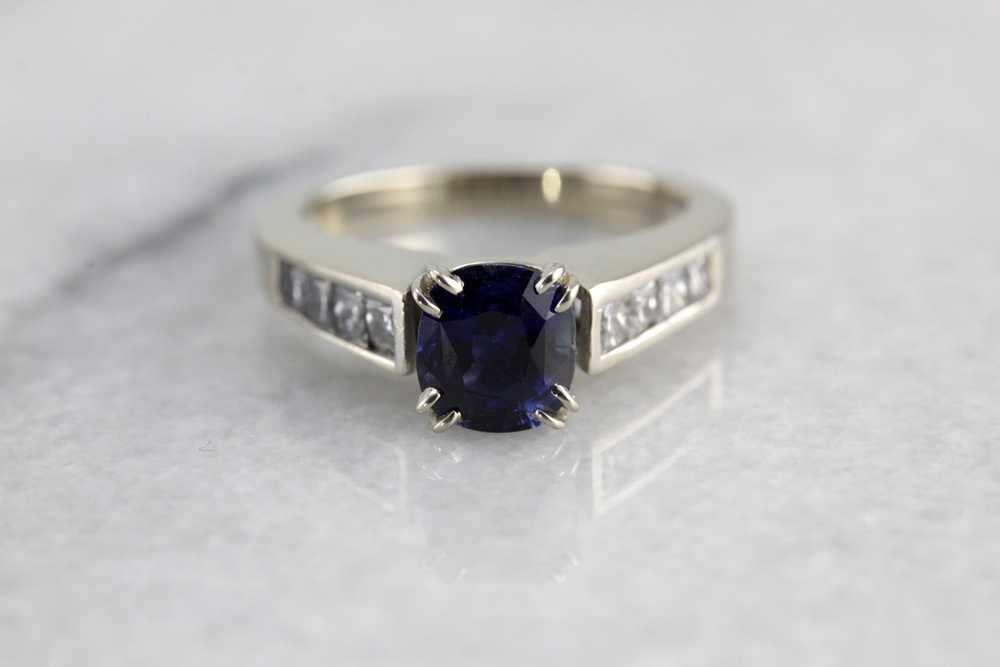 Contemporary Fine Midnight Blue Ceylon Sapphire o… - image 1