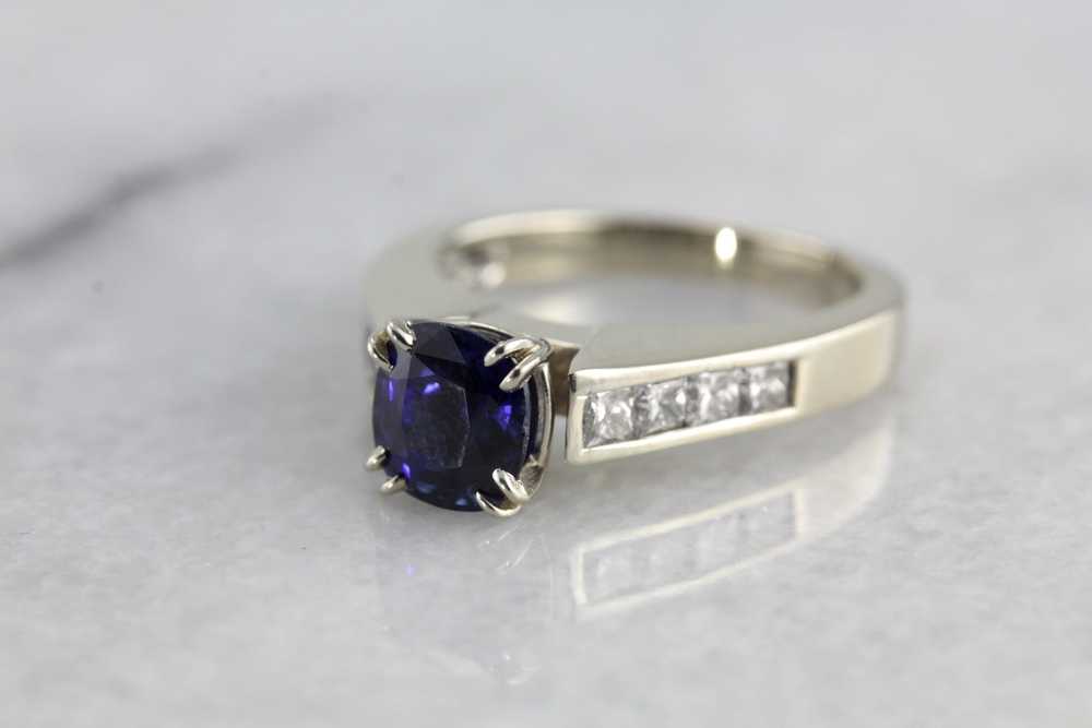 Contemporary Fine Midnight Blue Ceylon Sapphire o… - image 2