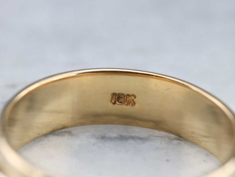 18K Gold Squiggle Pattern Band - image 4