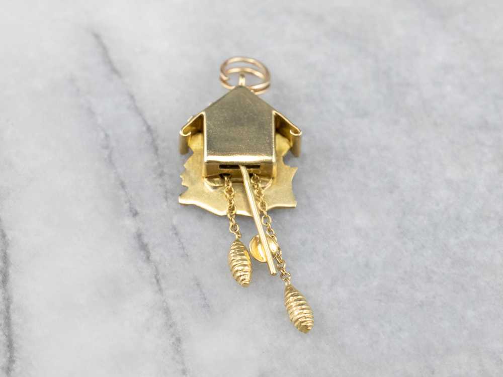 Bavarian Cuckoo Clock Gold Charm - image 5