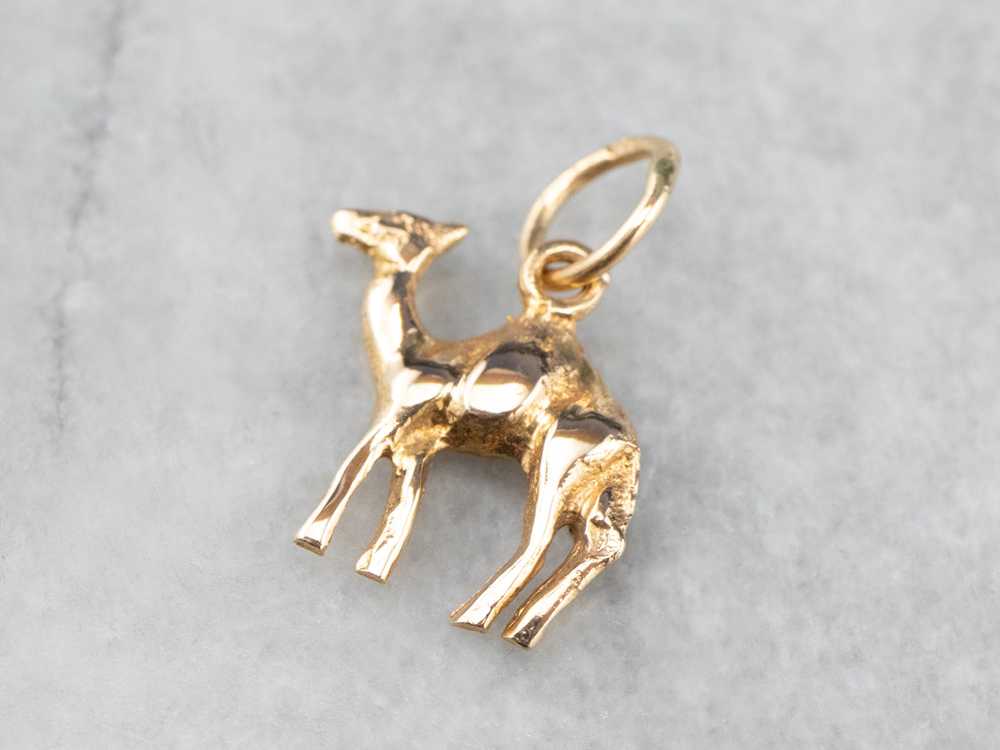 Vintage 18K Gold Camel Charm - image 3