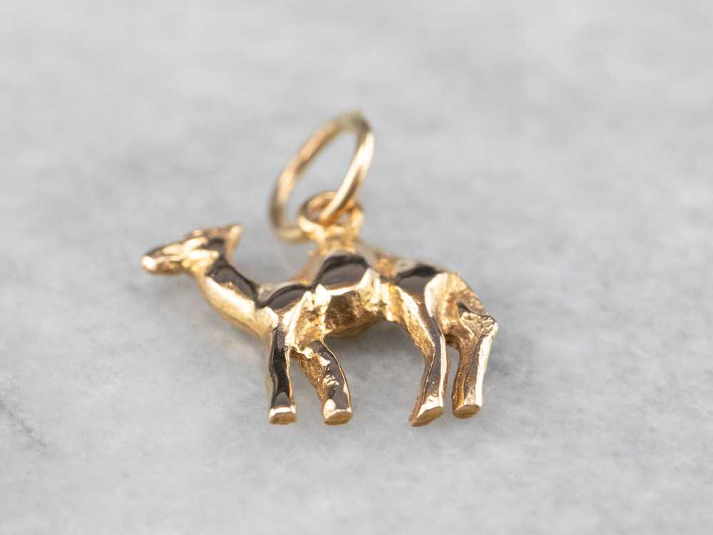 Vintage 18K Gold Camel Charm - image 4