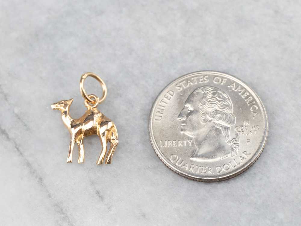 Vintage 18K Gold Camel Charm - image 7