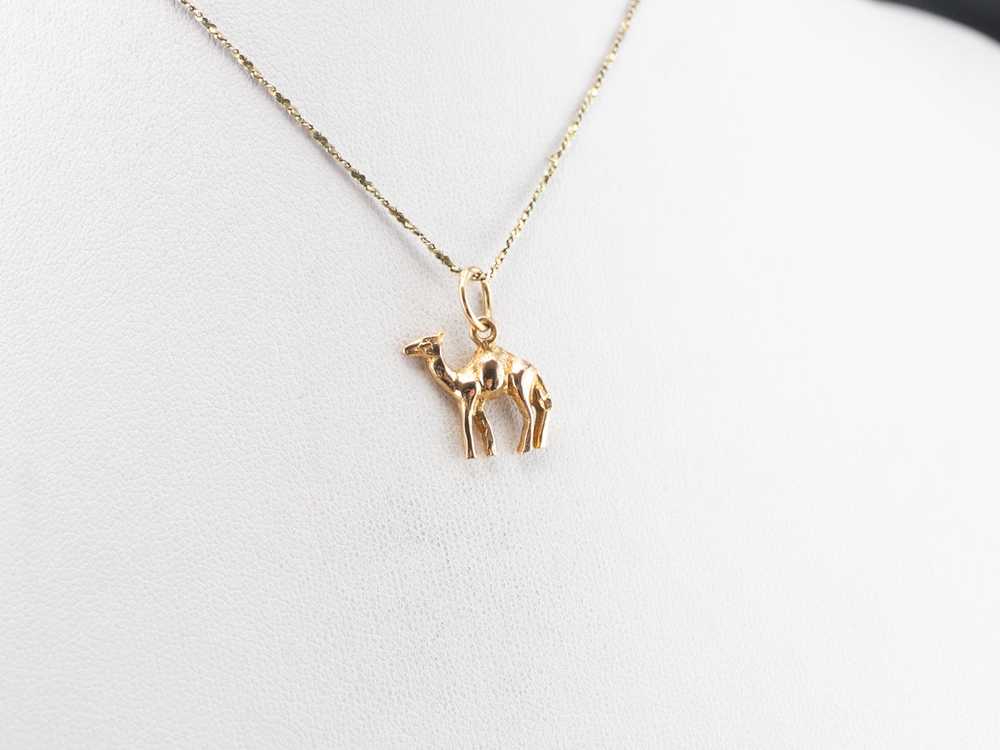 Vintage 18K Gold Camel Charm - image 8