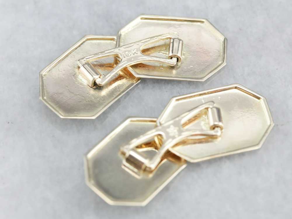 Vintage Yellow Gold Cufflinks - image 5