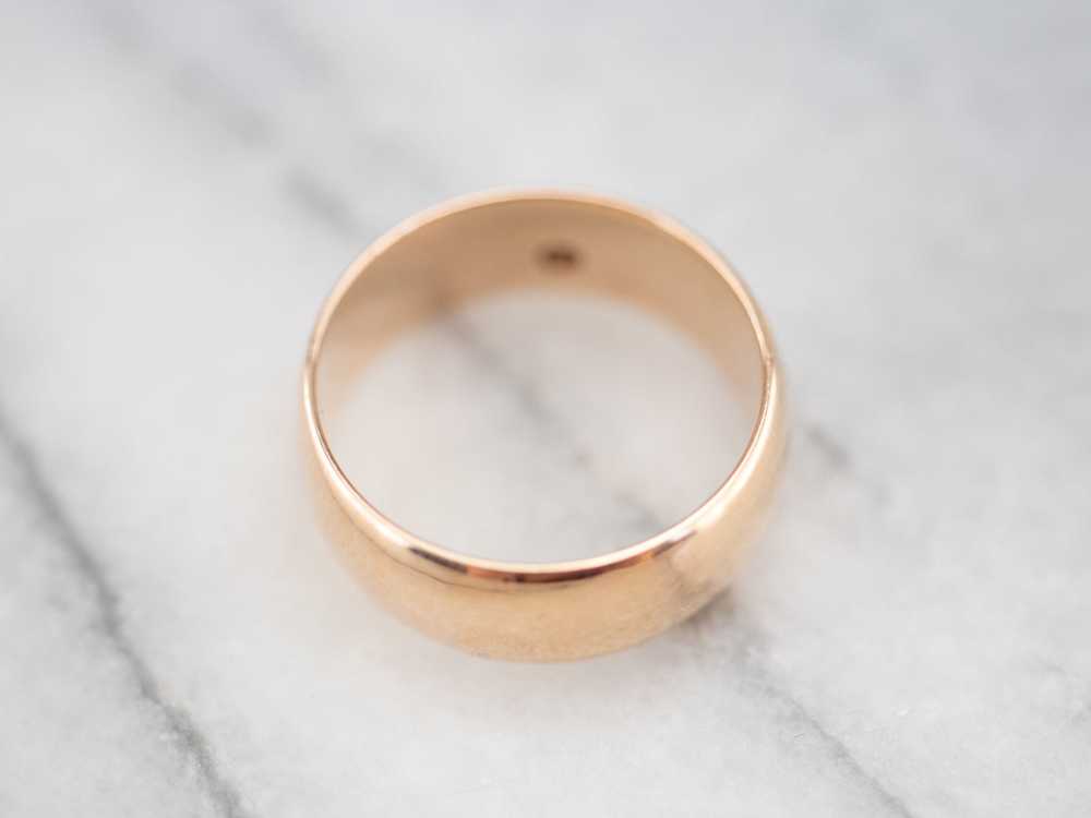 Unisex Antique Rose Gold Band - image 2