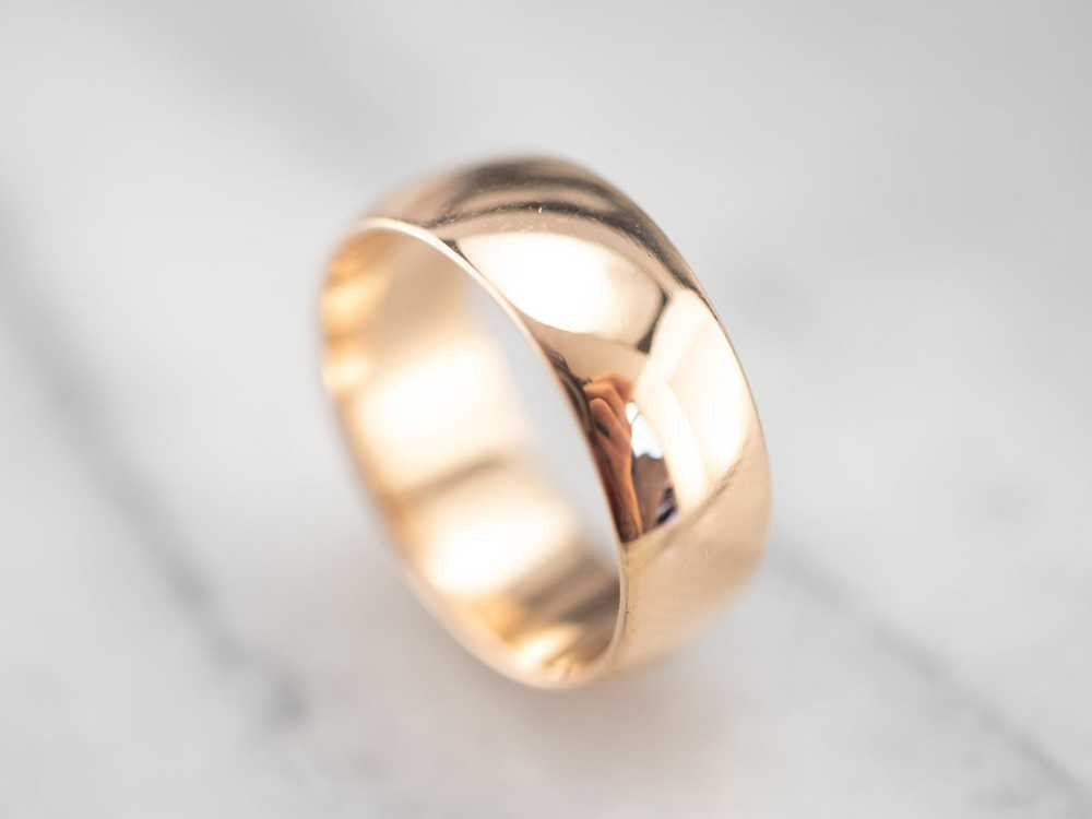 Unisex Antique Rose Gold Band - image 4