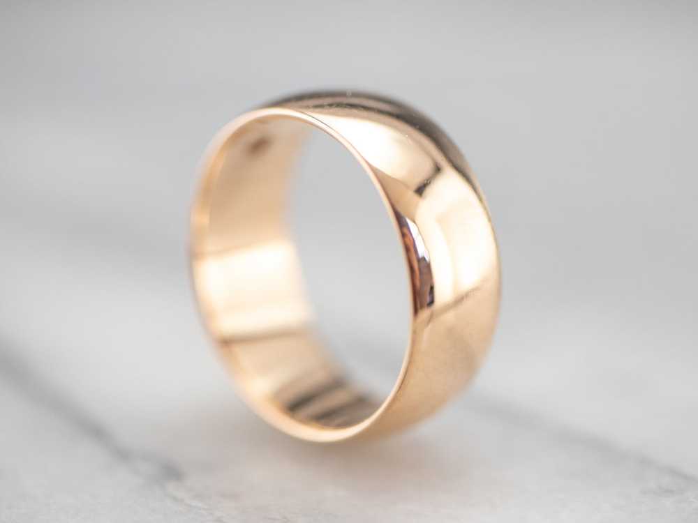 Unisex Antique Rose Gold Band - image 5